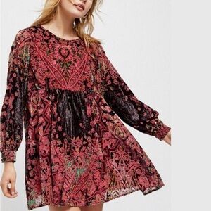 Free People Mirror Mirror Velvet Mini Dress